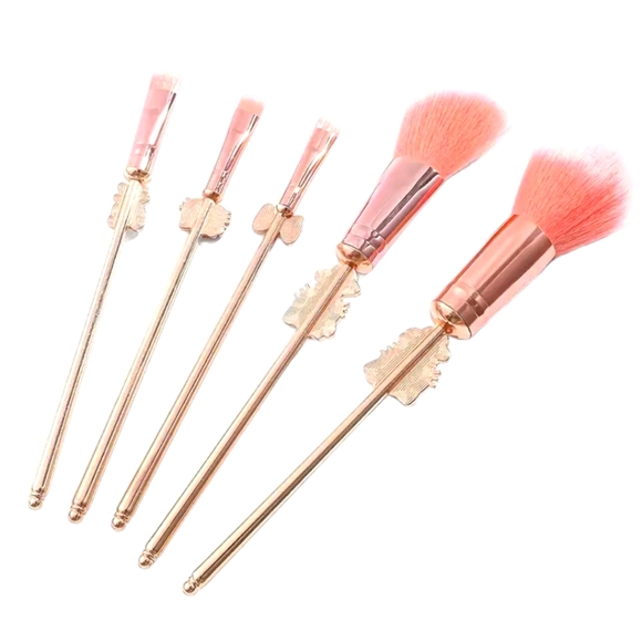 HELLO KITTY 5 Piece Professional Cosmetic Makeup Brushes With Leather Pouch - Picture 11 of 16